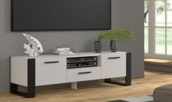 Meuble TV Nuka 160cm Blanc