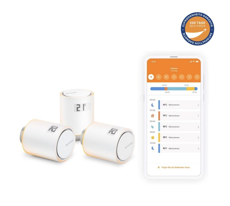 3x Têtes Thermostatiques Intelligentes Additionnelles Netatmo