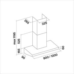 Hotte de ventilation MARTE PRO 120 FALMEC