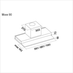 Hotte de ventilation MOVE 90 W FALMEC