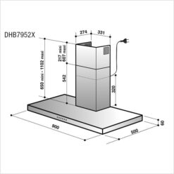 Hotte de ventilation DHB7952X DE DIETRICH