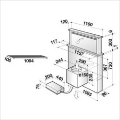 Hotte de ventilation DHD7261B DE DIETRICH