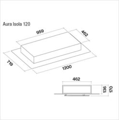 Hotte de ventilation AURA ISOLA 120 W FALMEC