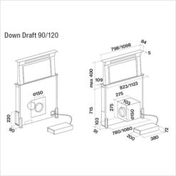 Hotte de ventilation DOWNDRAFT 90 N FALMEC