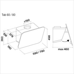 Hotte de ventilation TAB 80 FASTEEL FALMEC