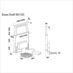 Hotte de ventilation DOWNDRAFT 120 W FALMEC