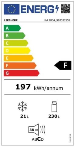 KSL-2834-20 LIEBHERR Réfrigérateur pose libre