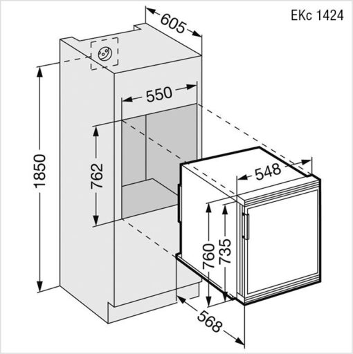 EKC-1424-21 LHD LIEBHERR Kühlschrank weiß - Image 3