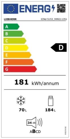 ICND-5153-20 LIEBHERR Combiné réfrigérateur-congélateur