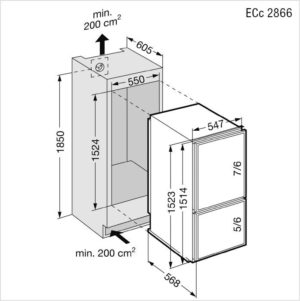 ECC-2866-21 LIEBHERR Combiné réfrigérateur-congélateur
