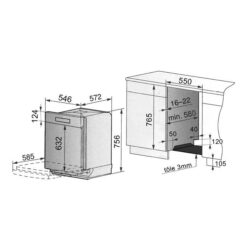 FORS Lave-vaisselle SMS 55 cm LV-455SI N 41095