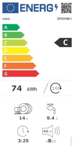 ASKO Lave-vaisselle intégré Style 60 cm DFI644B/1