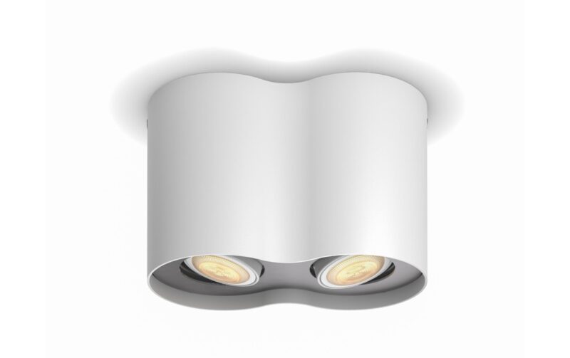 Philips Hue Spot encastré Pilier 2x GU10 Blanc, Bluetooth