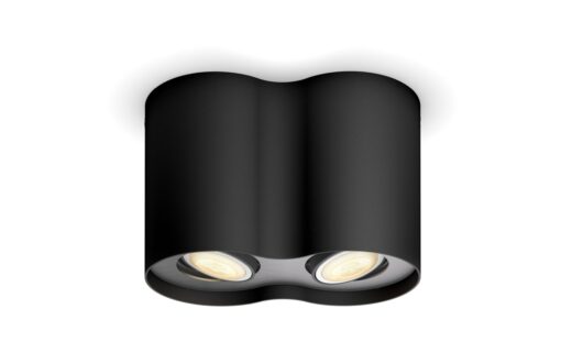 Philips Hue Spot encastré Pilier 2x GU10 Noir, Bluetooth