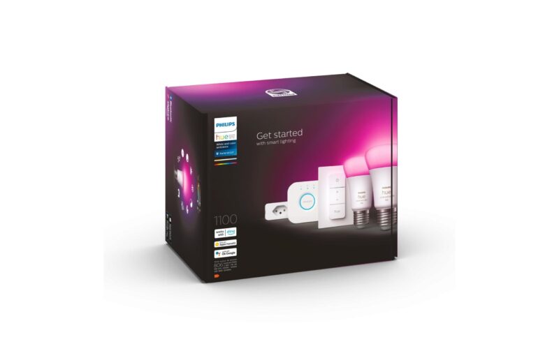 Philips Hue Kit de départ White & Color Ambiance, 2 x E27, 75 W, Bridge