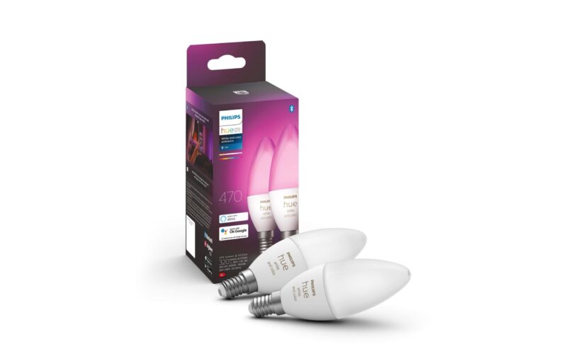 Philips Hue Ampoule White & Color Ambiance, E14, 2 pièces, BT