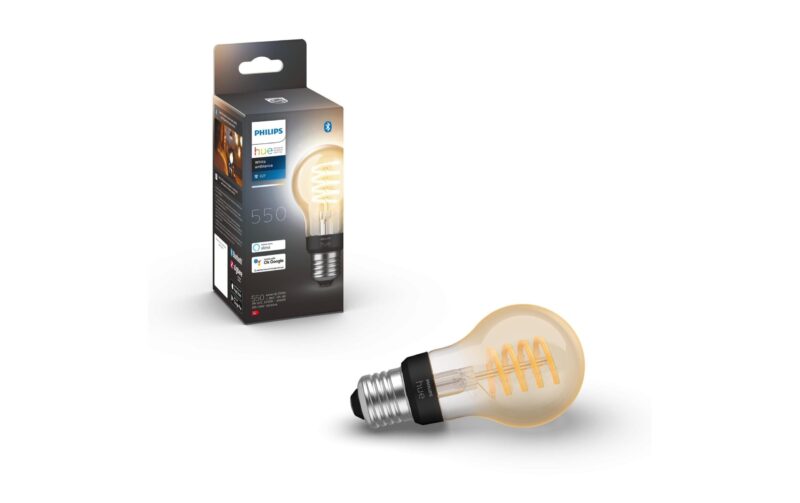 Philips Hue Ampoule White Ambiance, E27, Filament, Bluetooth