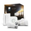 Philips Hue Kit de départ White Ambiance, 3 x E27, 75 W, variateur de lumière