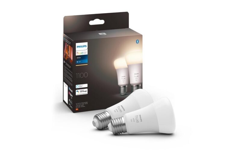 Philips Hue Ampoule White, 9.5 W, E27, 2 pièces, Bluetooth