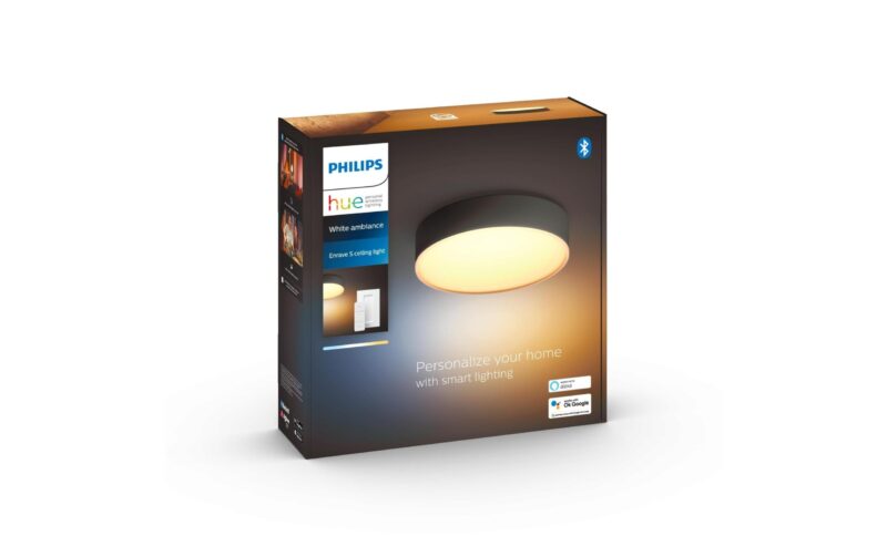 Philips Hue Plafonnier White Ambiance, Enrave S, Noir, Bluetooth