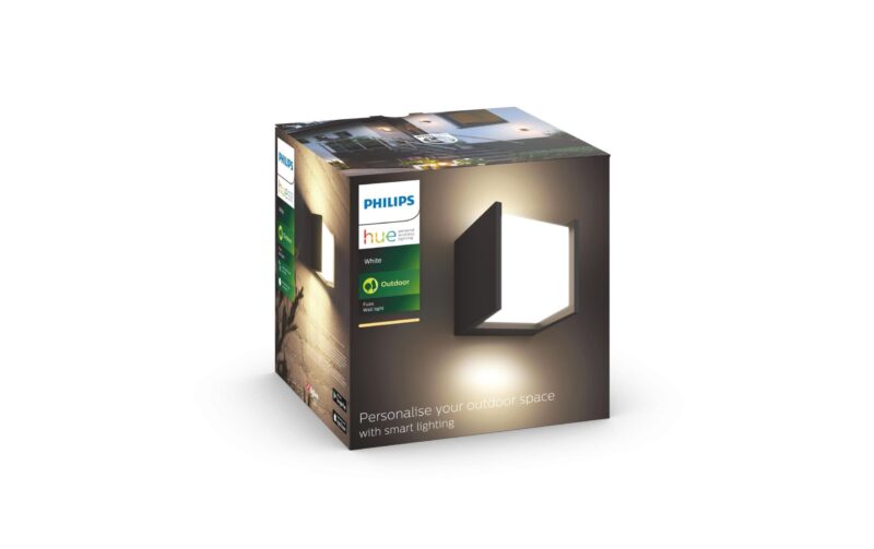 Philips Hue Applique murale plein air White, Fuzo, Noir.