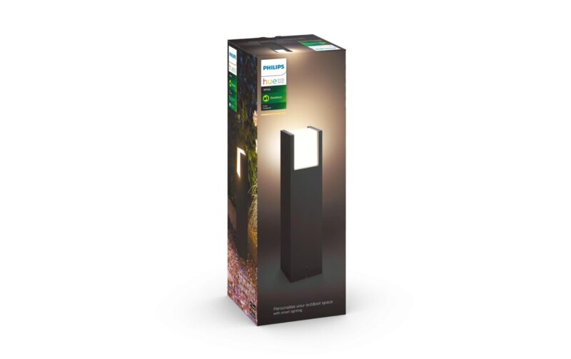 Philips Hue Lampe socle plein air White, Fuzo, Noir