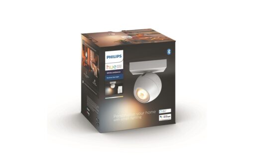 Philips Hue Spot de plafond White Ambiance, Buckram, 1 x GU10, blanc, BT.