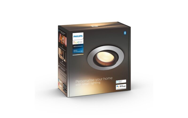 Philips Hue Spot à encastrer White Ambiance, Milliskin, Argent, Extension