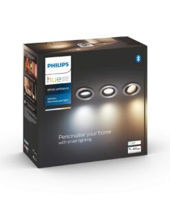 Philips Hue Spot à encastrer White Ambiance, Milliskin, argent, 3 s