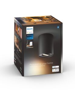 Philips Hue Spot encastré White Ambiance, Pilier 1x GU10, Noir -