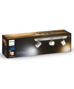 Philips Hue Spot encastré White Ambiance, Coulisseau, 3 x GU10, blanc