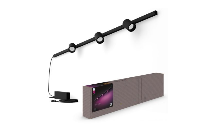 Philips Hue Spot LED sur rail Kit de base Perifo, 3 x 5,2 W, noir