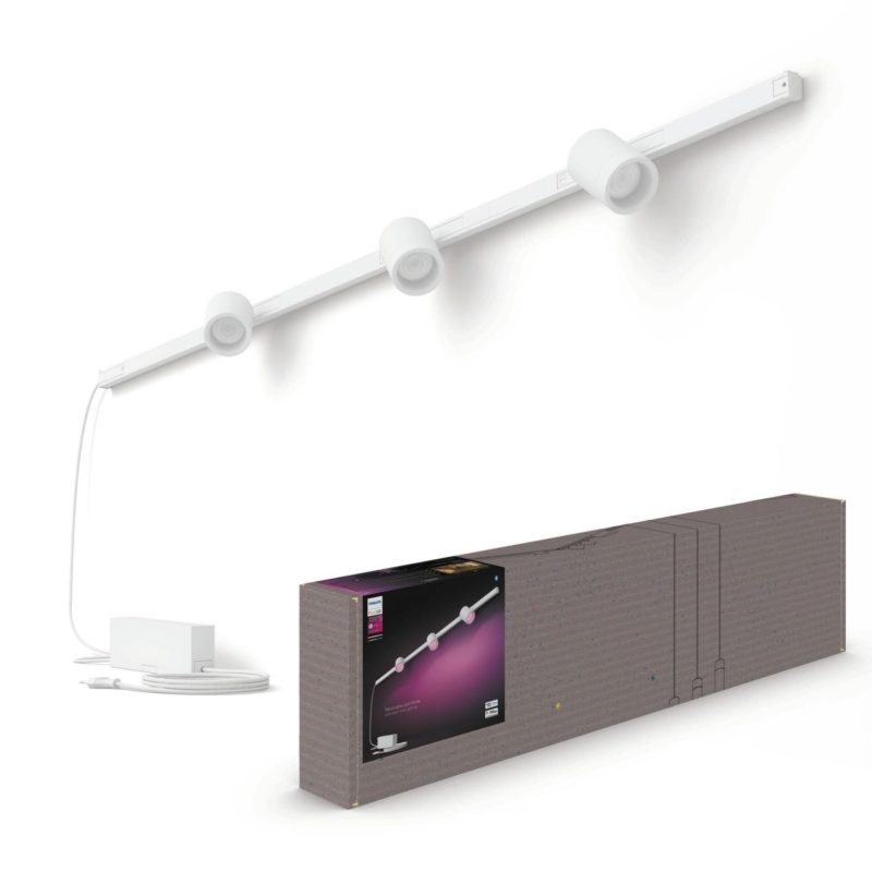 Philips Hue Spot LED sur rail Kit de base Perifo, 3 x 5,2 W, blanc
