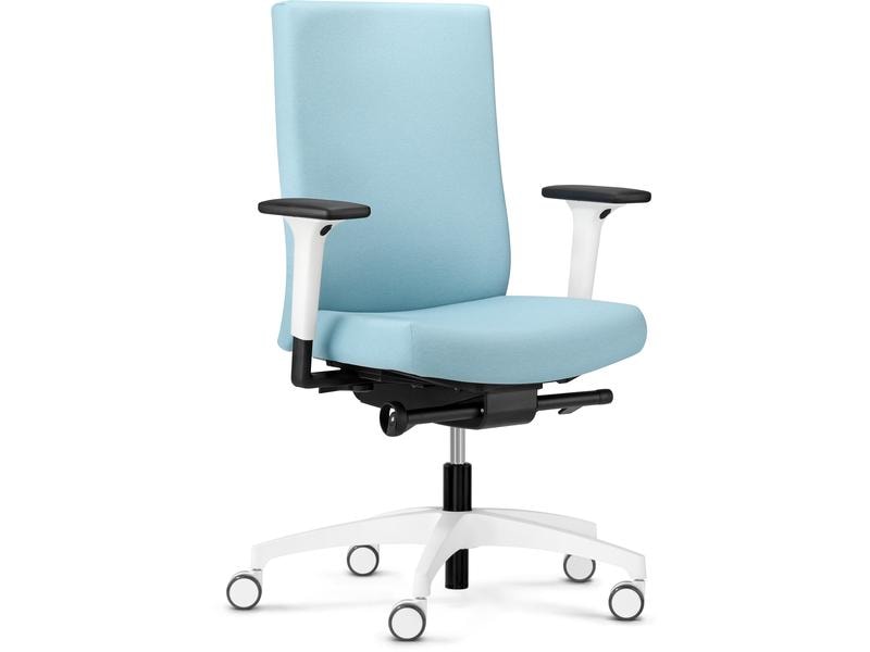 Dauphin Chaise de bureau Just Evo Cozy avec dos rembourré, turquoise 1