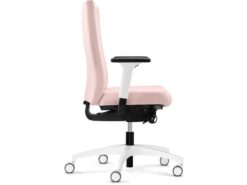 Dauphin Chaise de bureau Just Evo Cozy avec dos rembourré, rose 1