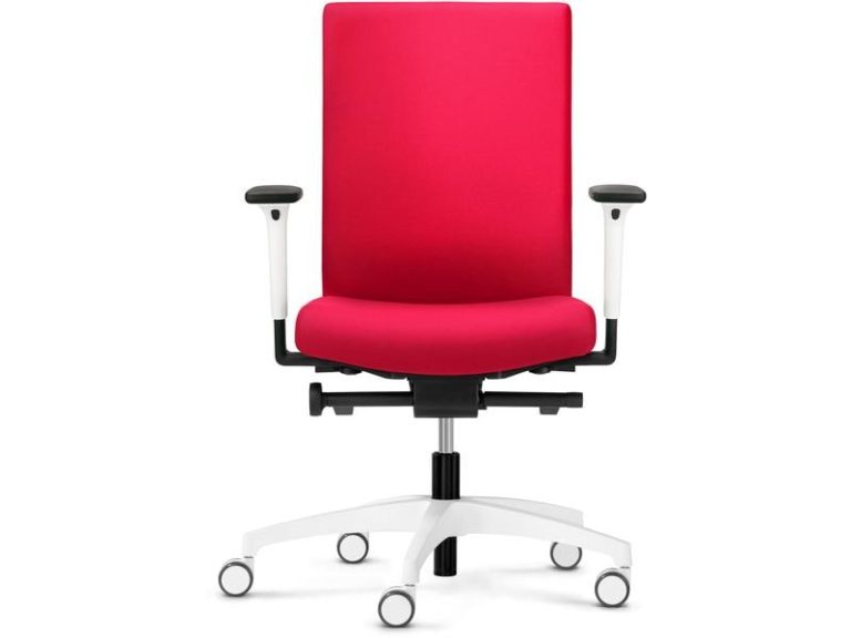 Dauphin Chaise de bureau Just Evo Cozy avec dos rembourré, rouge