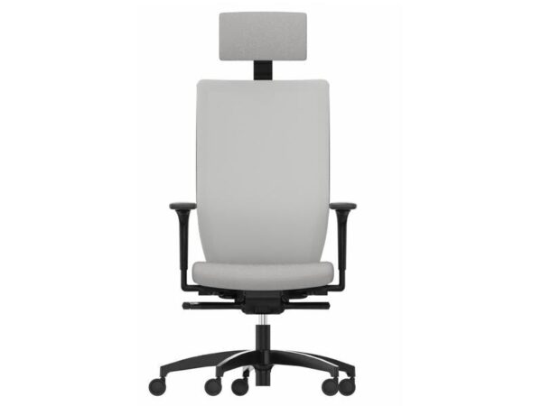 Dauphin Chaise de bureau ST 6865 avec dossier rembourré, blanc/noir