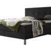 Lit boxspring Fleur Hasena 160x200 cm Gris/Argenté / Anthracite