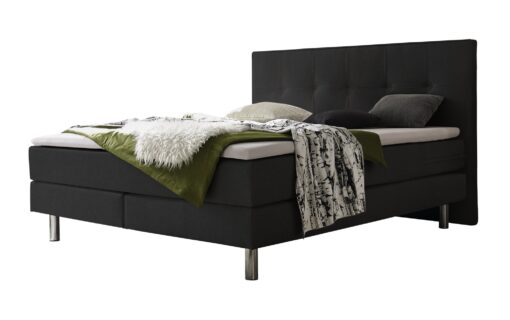 Lit boxspring Fleur Hasena 160x200 cm Gris/Argenté / Anthracite