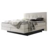 Lit boxspring incl. espace de rangement Miami Hasena 140x200 cm Blanc / Anthracite