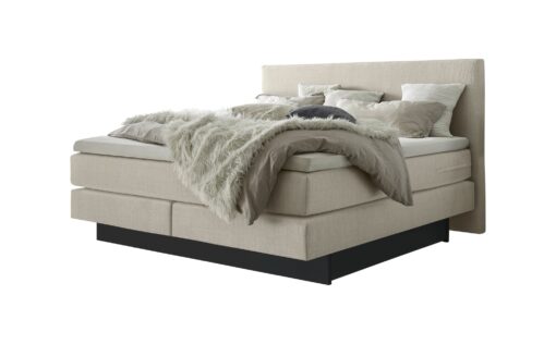 Lit boxspring incl. espace de rangement Denver Hasena 140x200 cm Beige / Anthracite