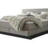 Lit boxspring incl. espace de rangement Denver Hasena 140x200 cm Gris / Anthracite