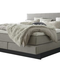 Lit boxspring incl. espace de rangement Denver Hasena 140x200 cm Gris / Anthracite