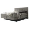 Lit boxspring incl. espace de rangement Miami Hasena 140x200 cm Gris / Anthracite