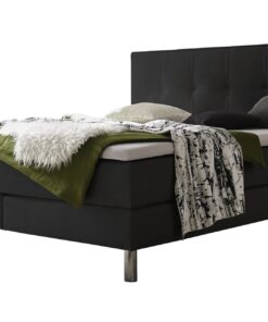 Lit boxspring Fleur Hasena 140x200 cm Gris/Argenté / Anthracite