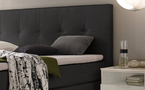 Lit boxspring Fleur Hasena 140x200 cm Gris/Argenté / Anthracite_2