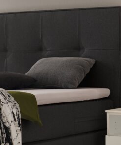 Lit boxspring Fleur Hasena 180x200 cm Gris/Argenté / Anthracite_2