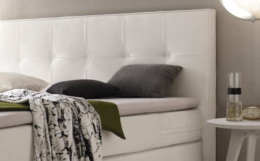 Lit boxspring incl. espace de rangement Miami Hasena 140x200 cm Blanc / Anthracite_2