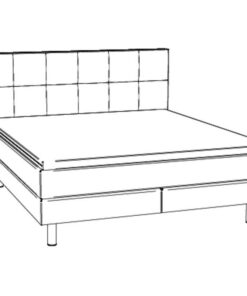 Lit boxspring Fleur Hasena 140x200 cm Gris/Argenté / Anthracite_4