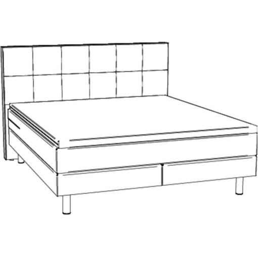 Lit boxspring Fleur Hasena 140x200 cm Gris/Argenté / Anthracite_4